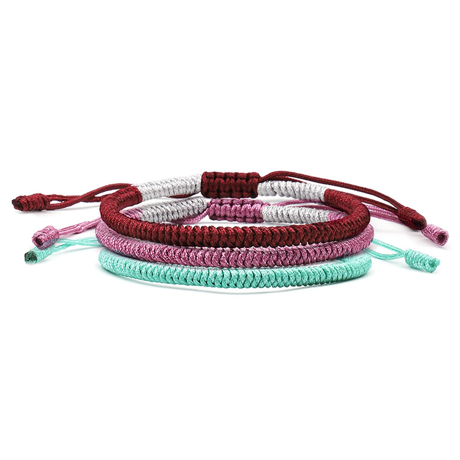 Braccialetti Intrecciati Buddisti Tibetani Fatti A Mano Intrecciati Braccialetti Da Uomo E Donna, Per Gioielli Di Protezione, Fibra Naturale, Corda,-image