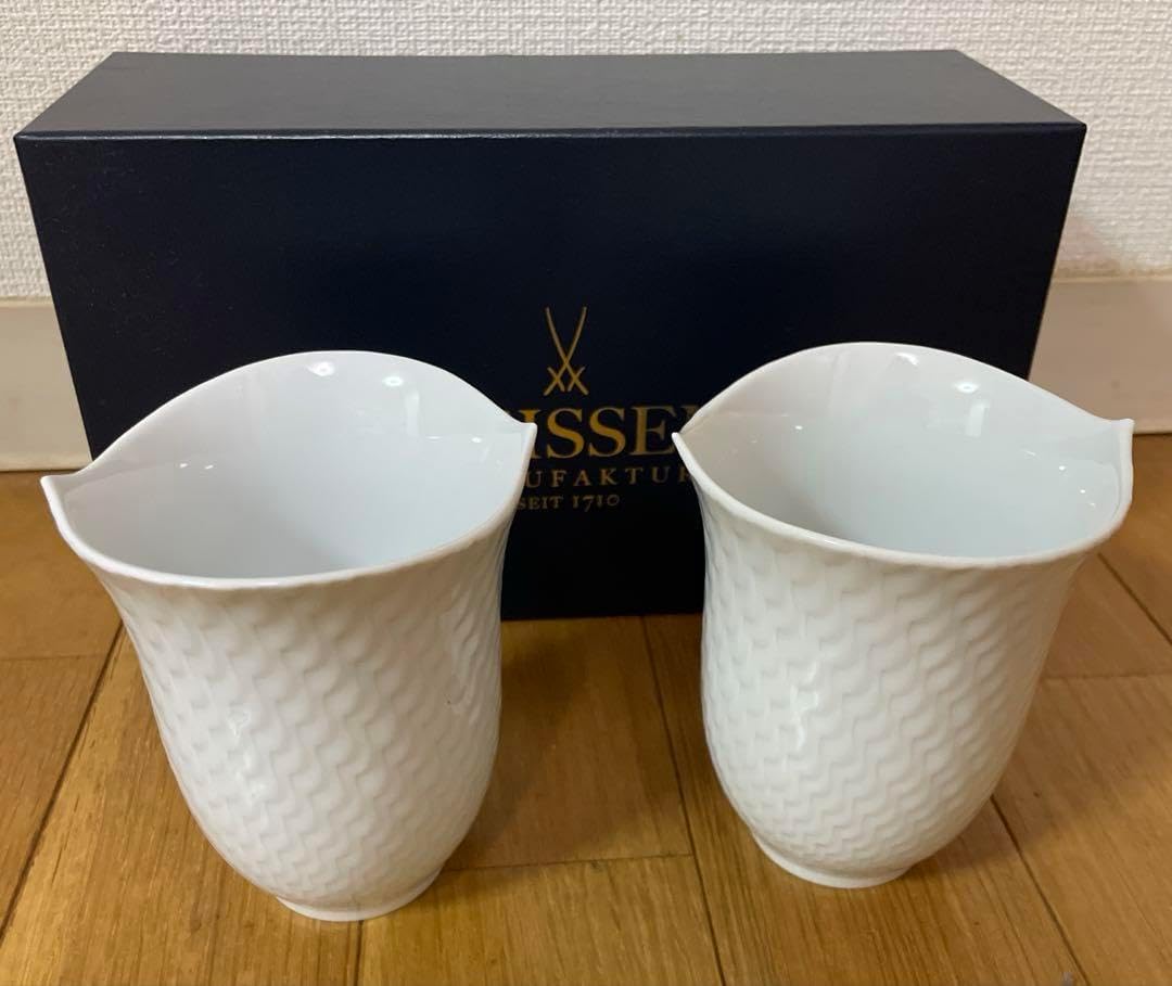 マイセン ペアコーヒーカップ＆ソーサー 2客セット 容量約200ml 「剣