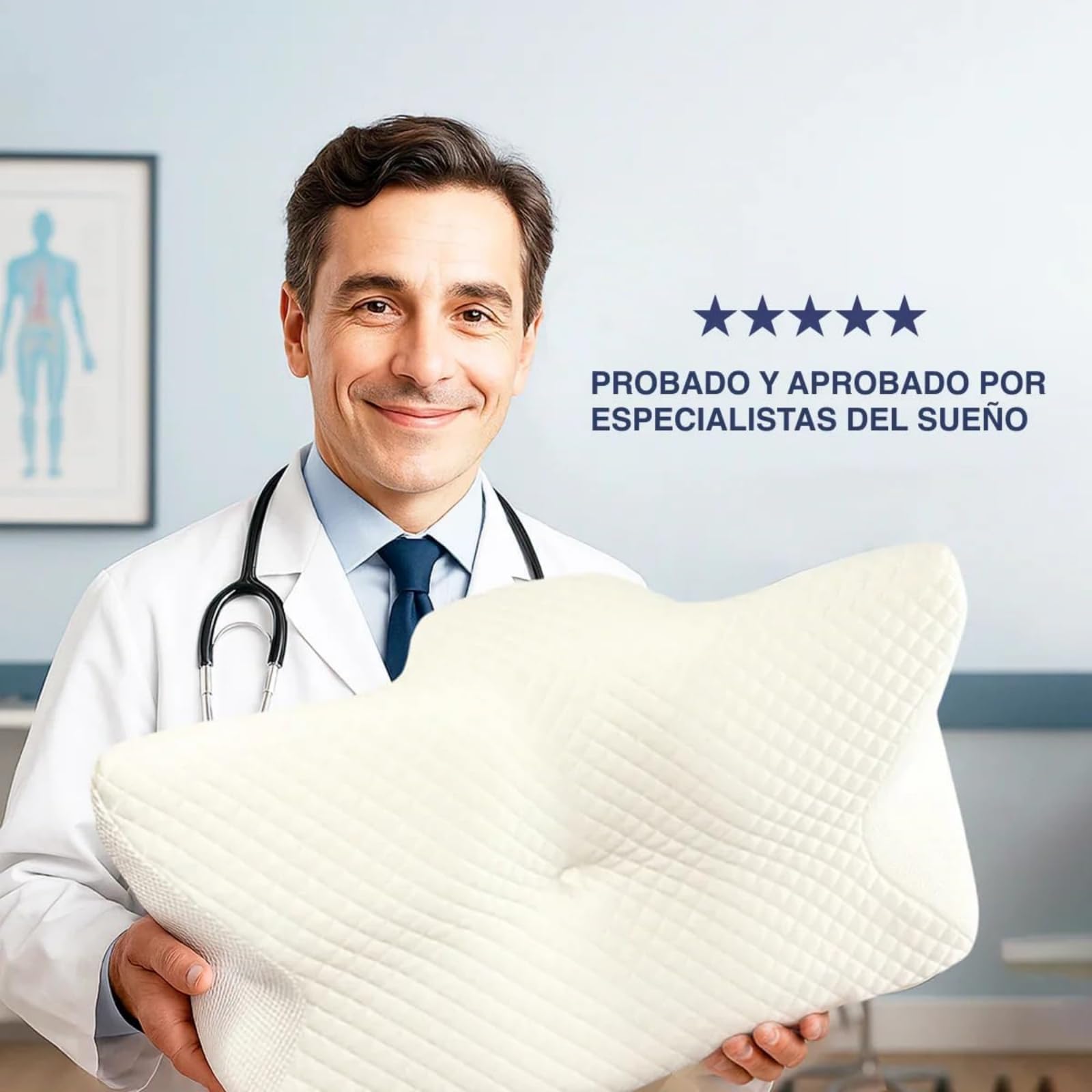 Dormax Almofada,Almohada Ergonómica de Memoria con Rebote Lento