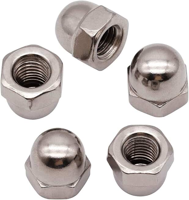 M3-0.5 Metric Acorn Cap Nuts Dome Head Nuts, 304 Stainless Steel 18-8, Plain Finish,Hex Acorn Cap,Nuts Decorative Nut Caps (100 Pcs - View #12
