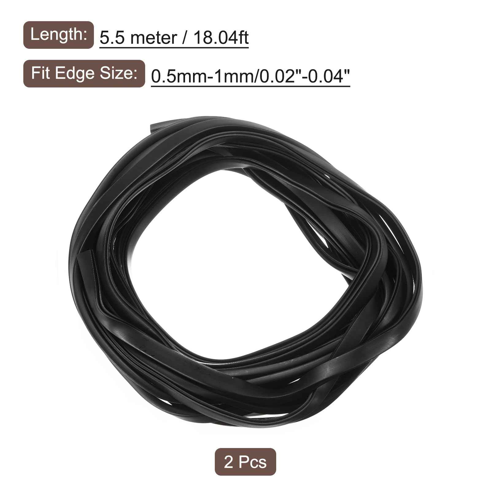 2 Profili Protezione Bordi A U - Gomma Trasparente, 1.5m, Per Spessori 3-4mm - Foto 8