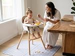 Baby Splat Mat for Under High Chair/Arts/Crafts, 51 x 51 Inch Washable Splash Mat, Waterproof and Wipeable Spill Cover, Anti-Slip Floor Protector, Portable Playmat and Table Cloth