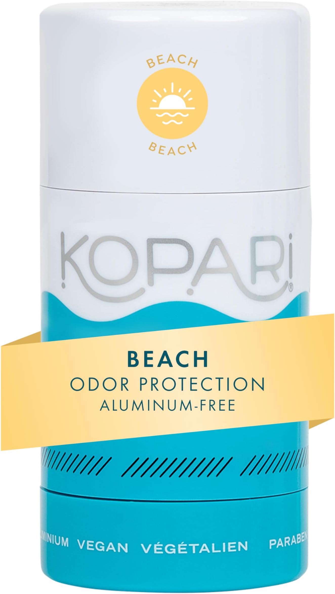 Kopari Aluminum-Free Deodorant Beach | Non-Toxic, Paraben Free, Gluten Free & Cruelty Free Men’s and Women’s Deodorant | Made with Organic Coconut Oil | 2.0 oz