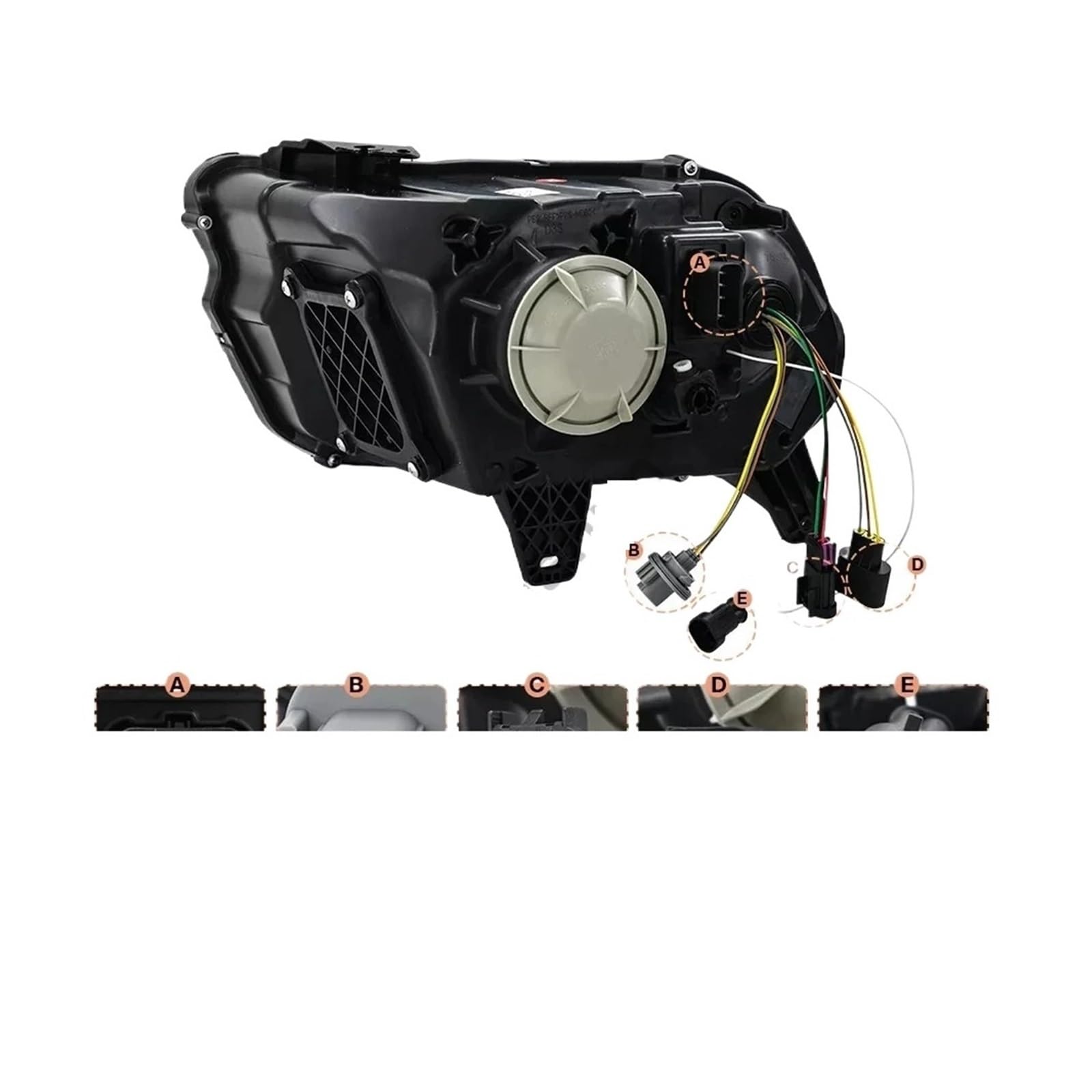 Faro Anteriore per Shelby 2009-2014 Gruppo Faro Luci Anteriori DRL Lampada Faro Indicatore di direzione Coppia Fari Completi Gruppo Faro Auto()