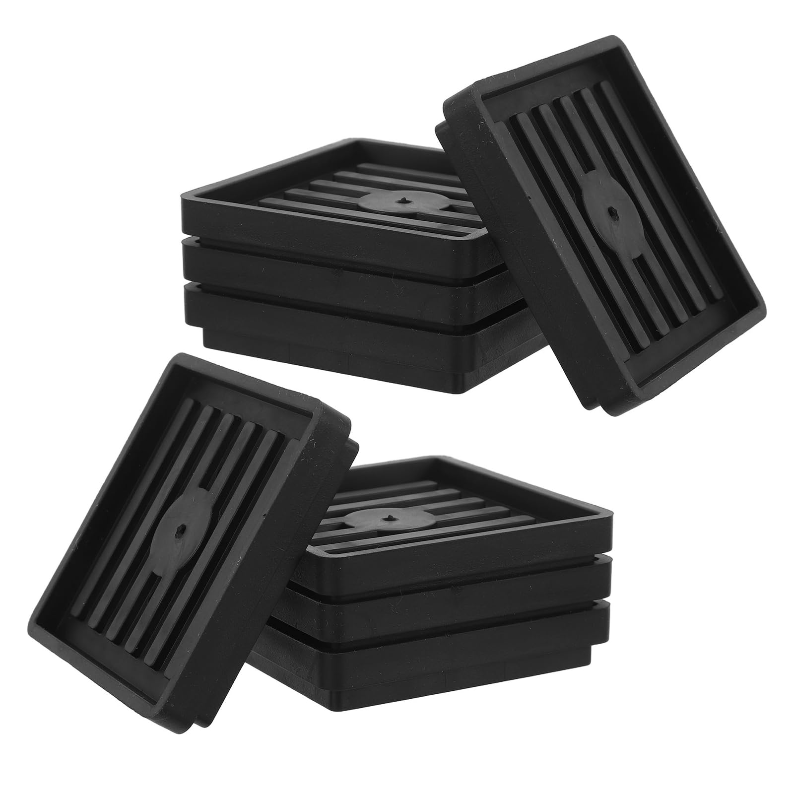 Copas de goma negras antideslizantes para sujetar ruedas de sillas y proteger suelos