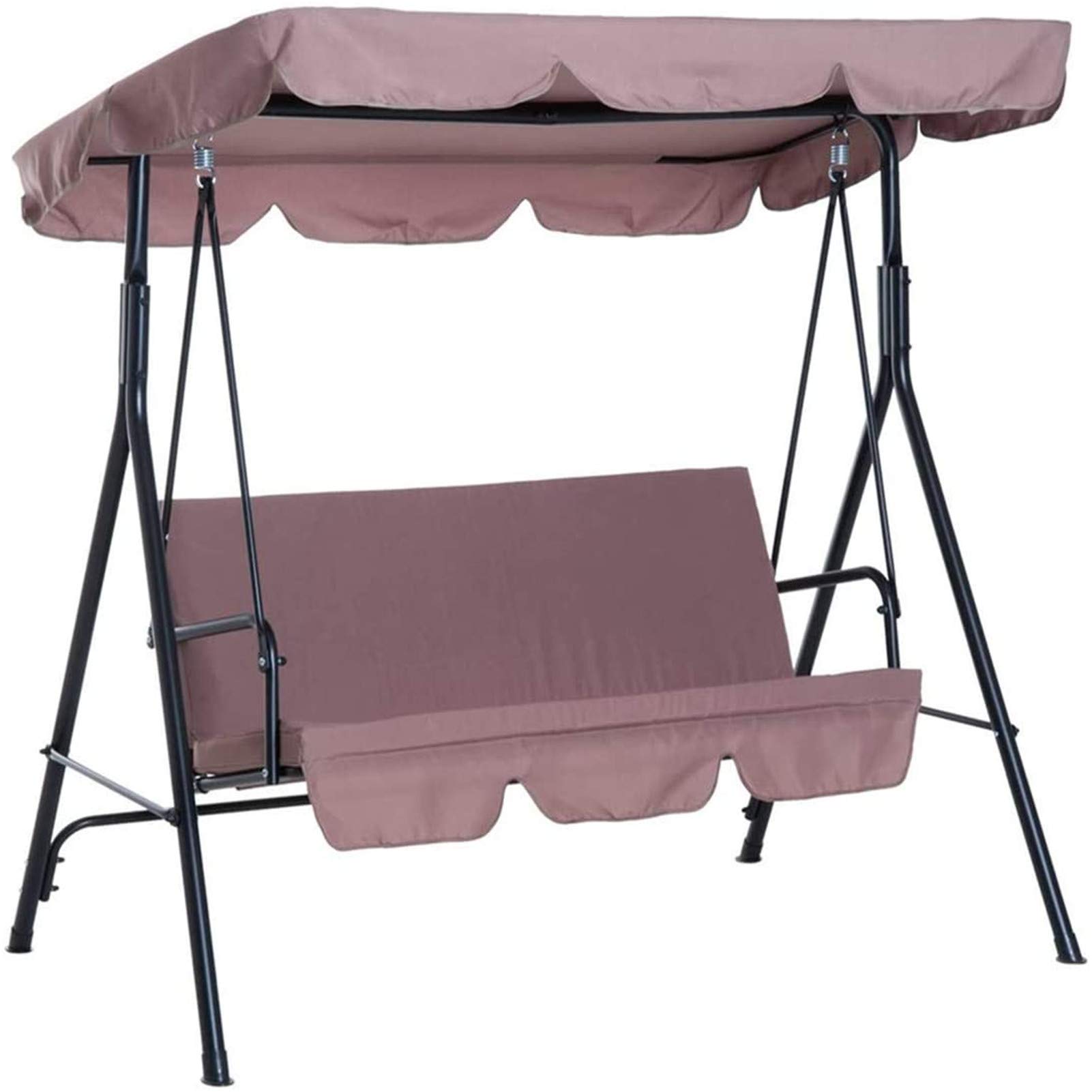 BEDSETS Swing Seat Canopies Replacement Canopy,Waterproof Top Cover&Seat Cover Dust Guard Protector Garden Patio Outdoor 2 & 3 Seater Sizes (Light pink,190 * 132 * 15cm)