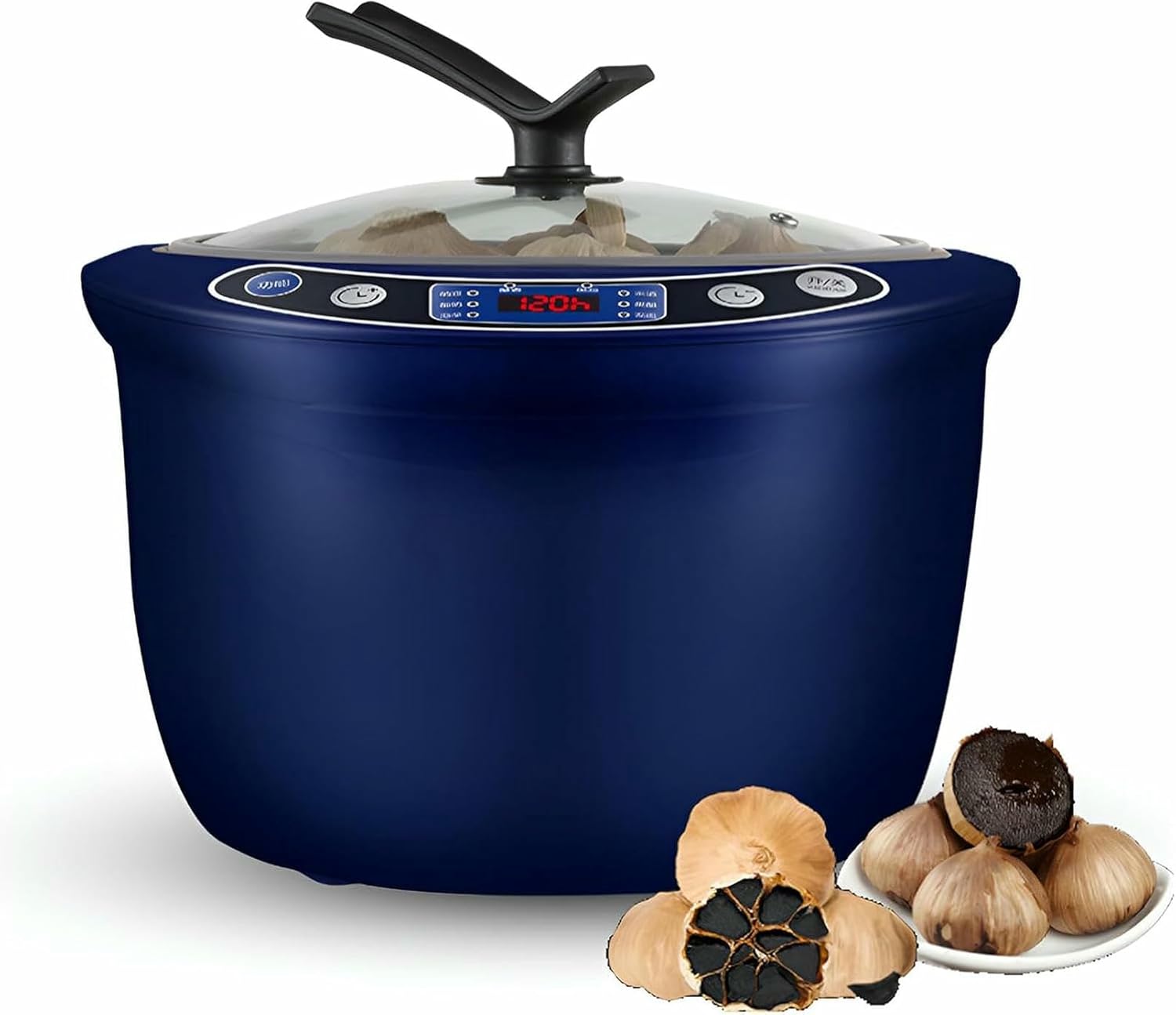 6L Electric Black Garlic Fermenter Pot with Smart Control Panel for Yogurt, Natto, and Sweet Rice Fermentation