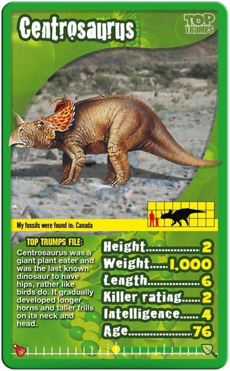 Top Trumps Dinosaurs Classics Card Game, Learn About The Tyrannosaurus Rex, Stegosaurus, Giganotsaurus in This Educational Pack, Gift and Toy for Boys and Girls Aged 6 Plus
