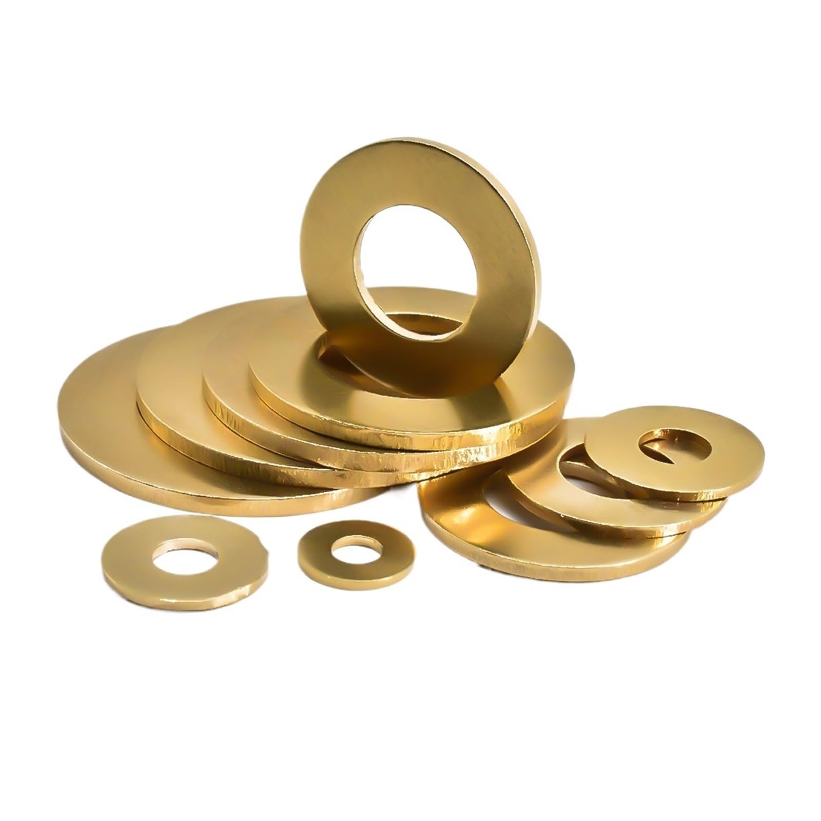 Płaska mosiężna podkładka O-ring Stała uszczelka Oring Podkładka Miedziana metalowa Element dystansowy M2- M20(M4x12x1(200Pcs))