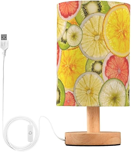 Bedside Table Lamp Baby Night Light Modern Colorful Fruits Slice Orange Lamps for Kids Side Table lamparas de cuarto