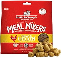 Stella & Chewy's Freeze-Dried Raw Chicken Meal Mixers - Grain-Free Dog Food Topper, 95% Cage-Free Meat, 8oz Bag
