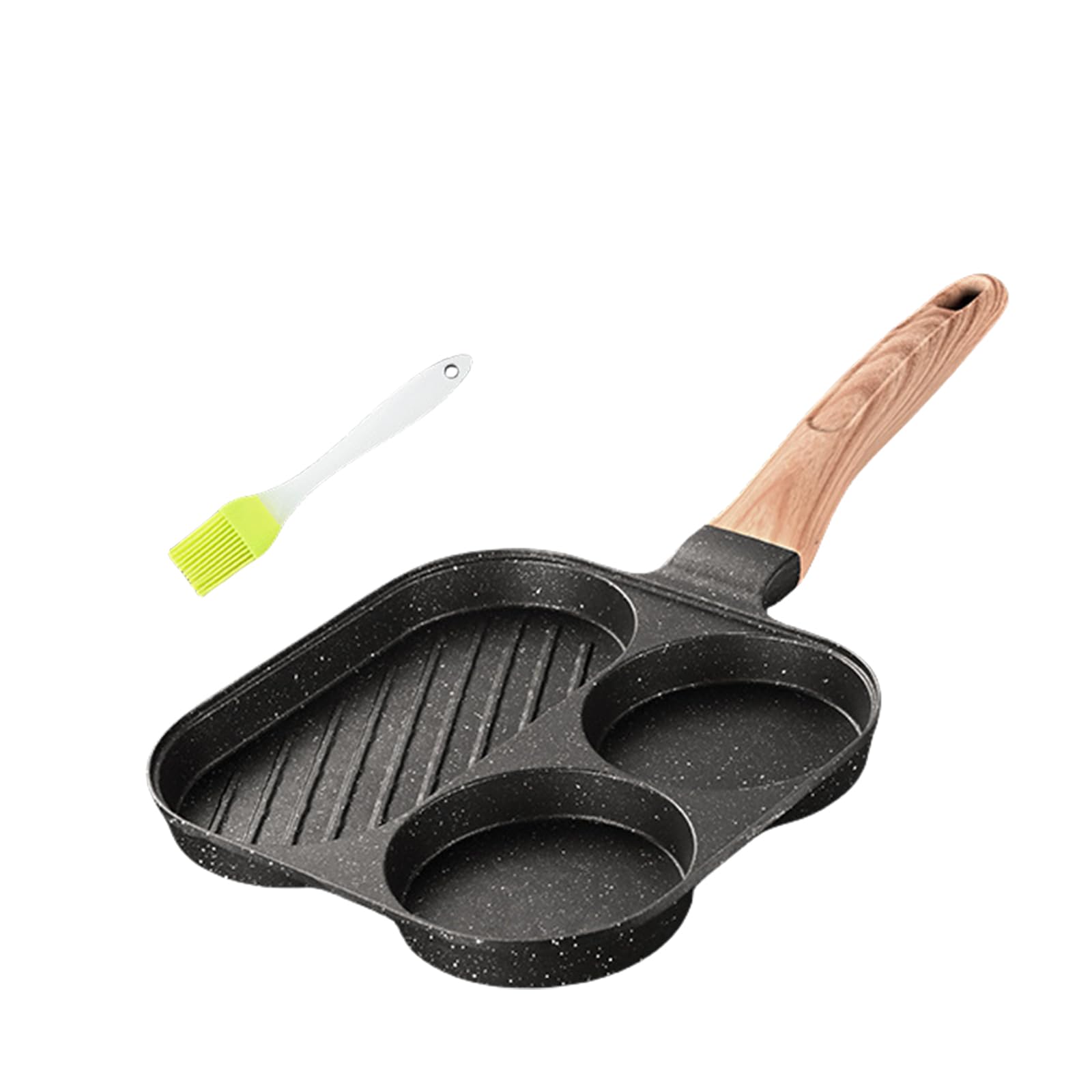 Ljmyy Multi Sectional Nonstick Frying Pans for Eggs and Pancakes Omelette Skillets Breakfast Cooker with Heat Proof Handle Nonstick Eggs Pans