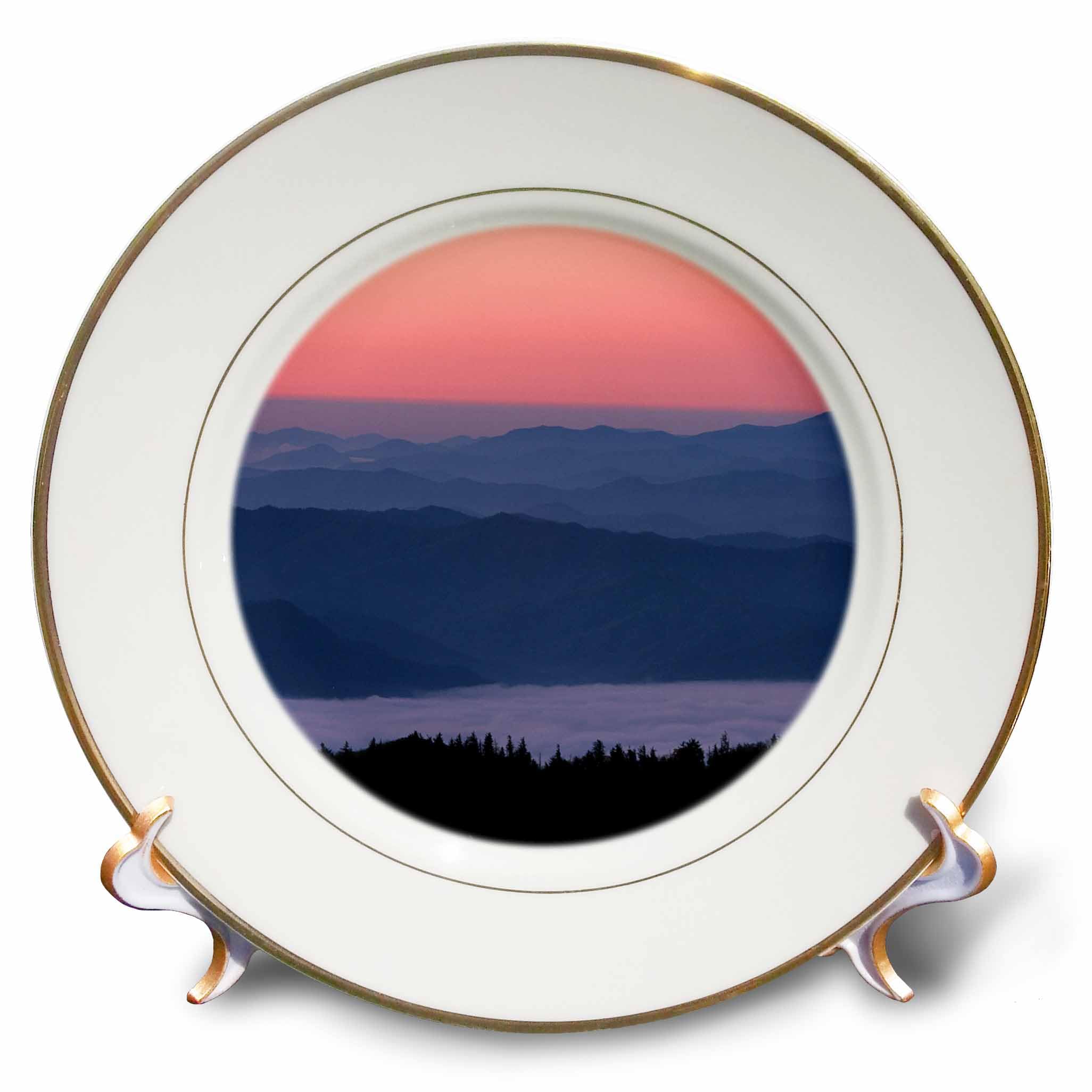 3dRose cp_251307_1 Sunrise at Clingmans Dome, Great Smoky Mountain National Park Plate, 8