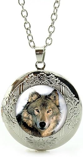 wolf necklace womens