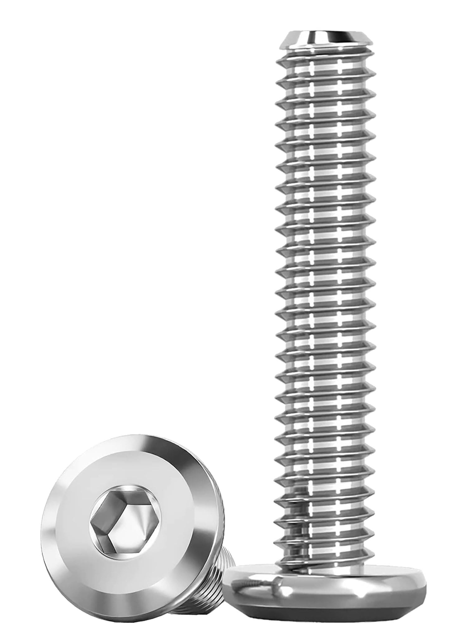 20Pcs M4 Furniture Bolts, M4 x 30mm Flat Head Hex Socket Cap Screws Bolts