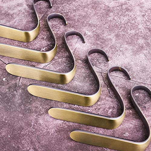 Uratot 6 Pieces Bronze Christmas Stocking Holder Metal Mantel Stockings Hangers Christmas Stocking Clips For Christmas Party Decoration #TOP3