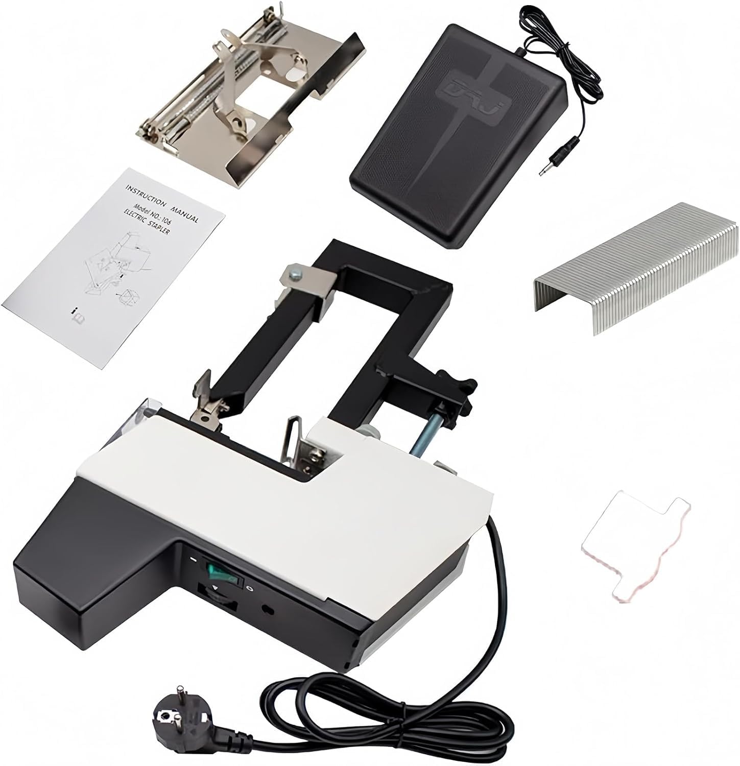 Cucitrice a Sella elettrica Automatica per carichi Pesanti - Raccoglitore Automatico 106 per Rilegatura Piatta e di Libri, capacità di 210 Punti Metallici, rilegatrice Versatile