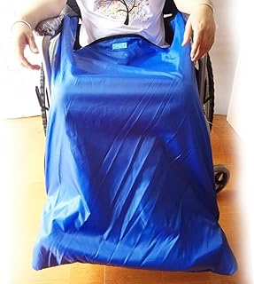 Manta Liviana Para Sillas De Ruedas, Forro Exterior Impermeable A Prueba De Viento Y Forro De Terciopelo Cálido, Con Bolsillos Para Los Pies (Azul),Small