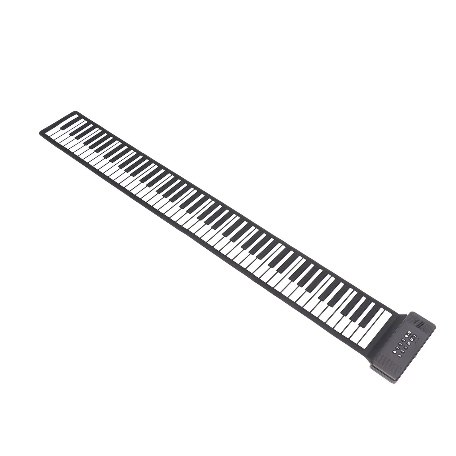 Zwinąć klawiaturę Fortepian, 88 Key Ręczny Rolka Fortepian 128 USB MIDI BT Portable Składane z Podróżowaniem z Wbudowanymi Głośnikami Przenośna Klawiatura Składane dla Początkujących