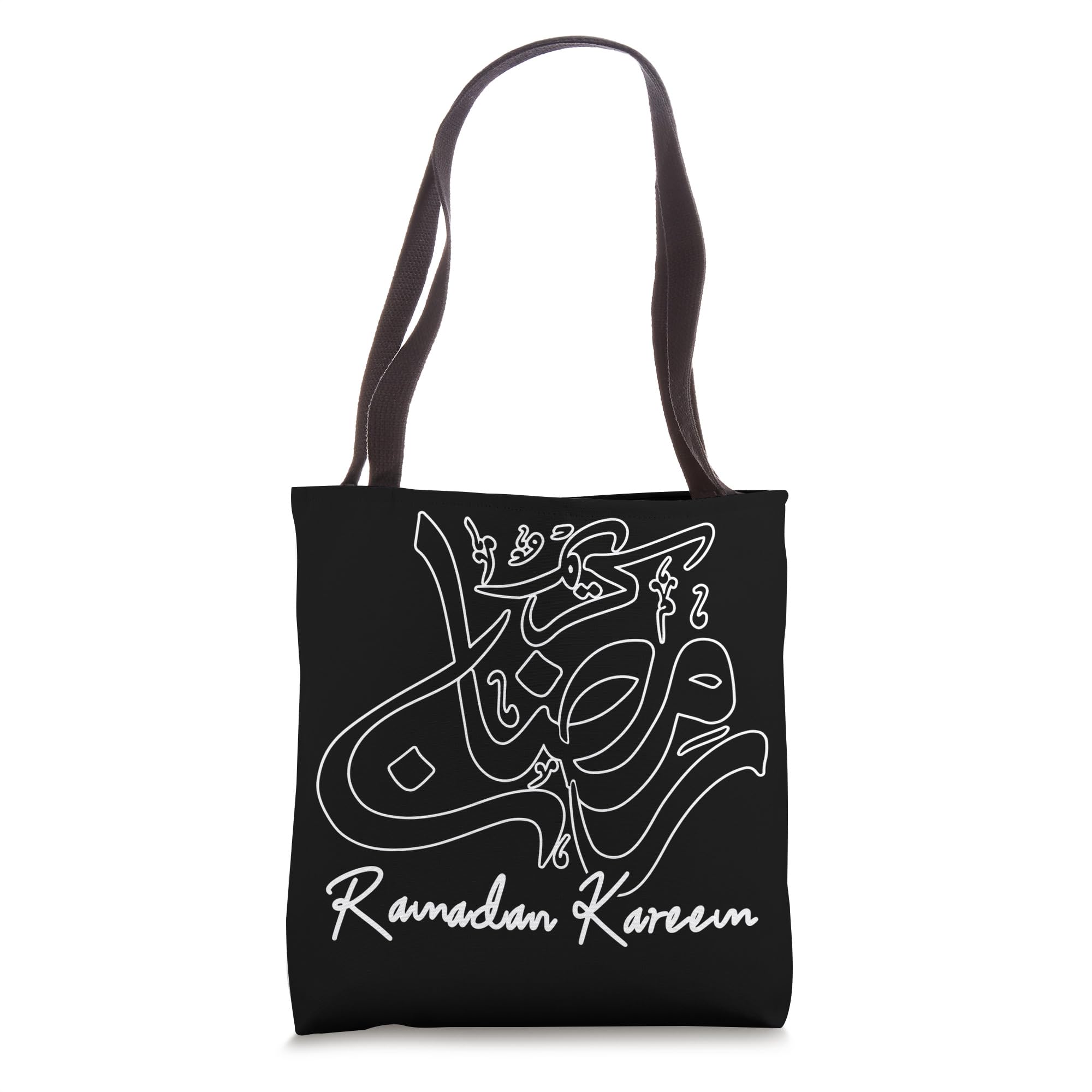 Ramadan Kareem Calligraphy Eid Mubarak Islamic Arabic Tote Bag