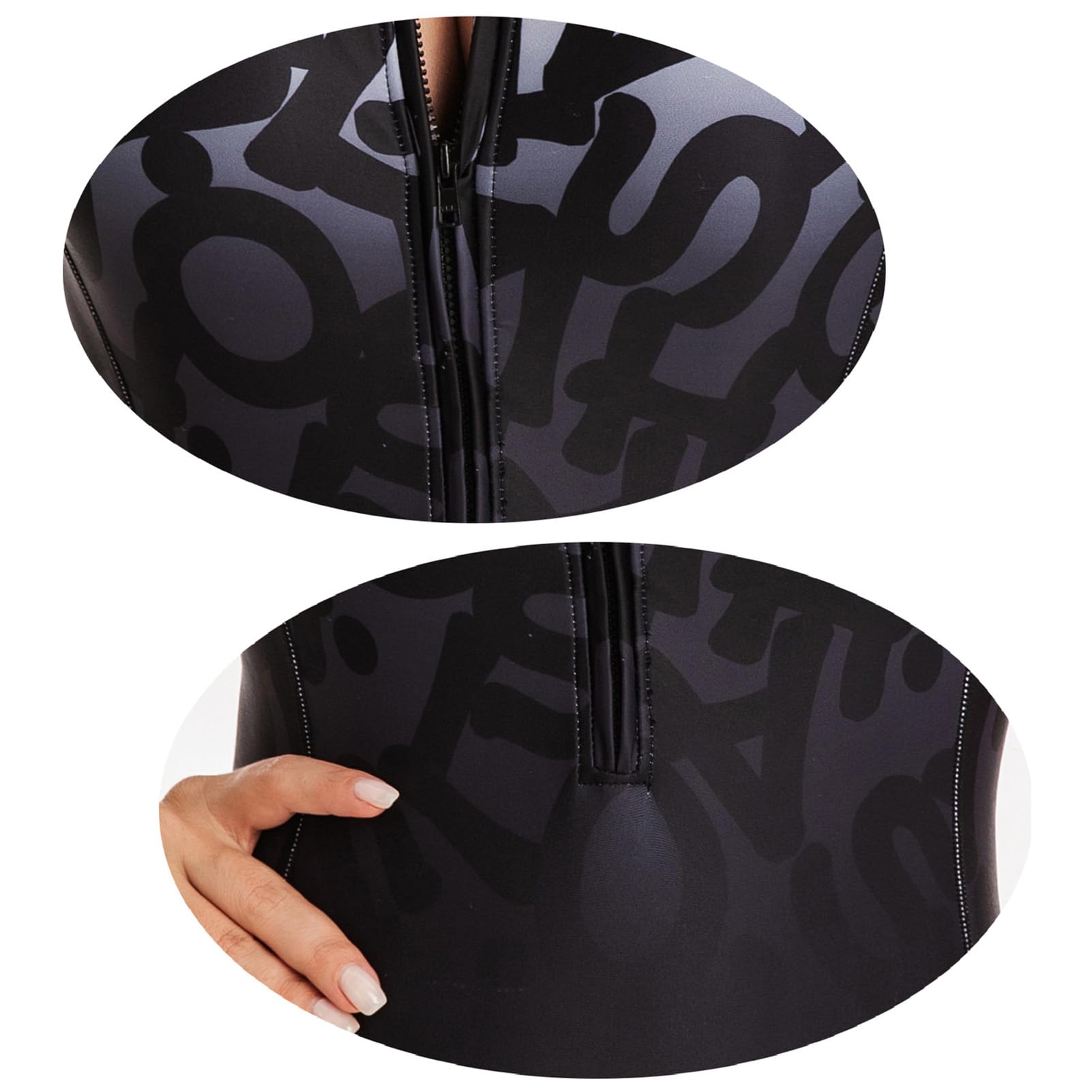 Costume Intero da Donna Half Zip Senza Maniche Surf Snorkeling Subacquea Muta da Sub Muta di Protezione Solare Ad Asciugatura Rapida
