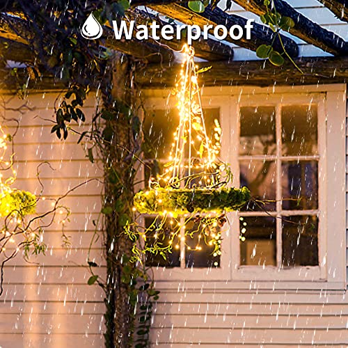 Daybetter Solar String Lights, 2 Pack 50Ft 150 Led Solar Fairy Lights Waterproof, 8 Modes Copper Wire Solar Christmas Decorations Lights Outdoor For Tree Christmas, Garden, Party (Warm White) #TOP1