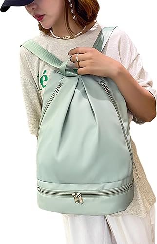 Miniatura 5 de Mochila de natación seca y húmeda con compartimento para zapatos, mochila de moda casual para mujeres y hombres, Verde, Verde