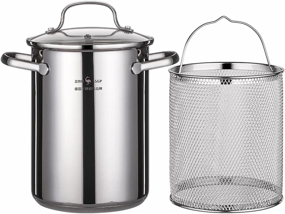 Amazon.com: Excelsteel 6 Quart Stainless Steel Stove Top Deep Fryer ...