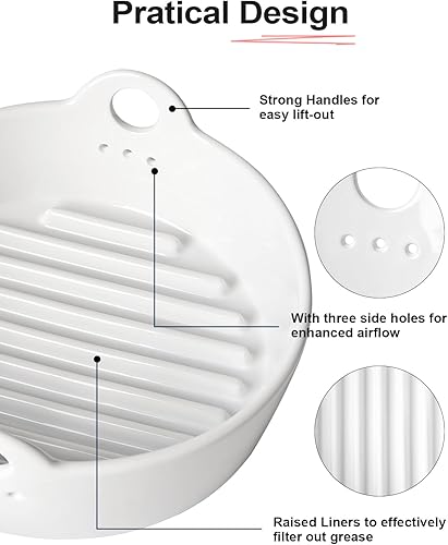 Miniatura 6 de LE TAUCI Revestimientos de cerámica reutilizables y fáciles de limpiar para cesta de freidora de aire, accesorios para freidora de aire, tazón de