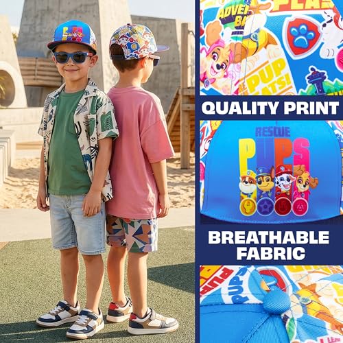 Image of Paw Patrol | Hot Wheels | Sesame Street Kids Baseball Cap & Sunglasses Set with UV Protection, Gifts for Boys 2-6