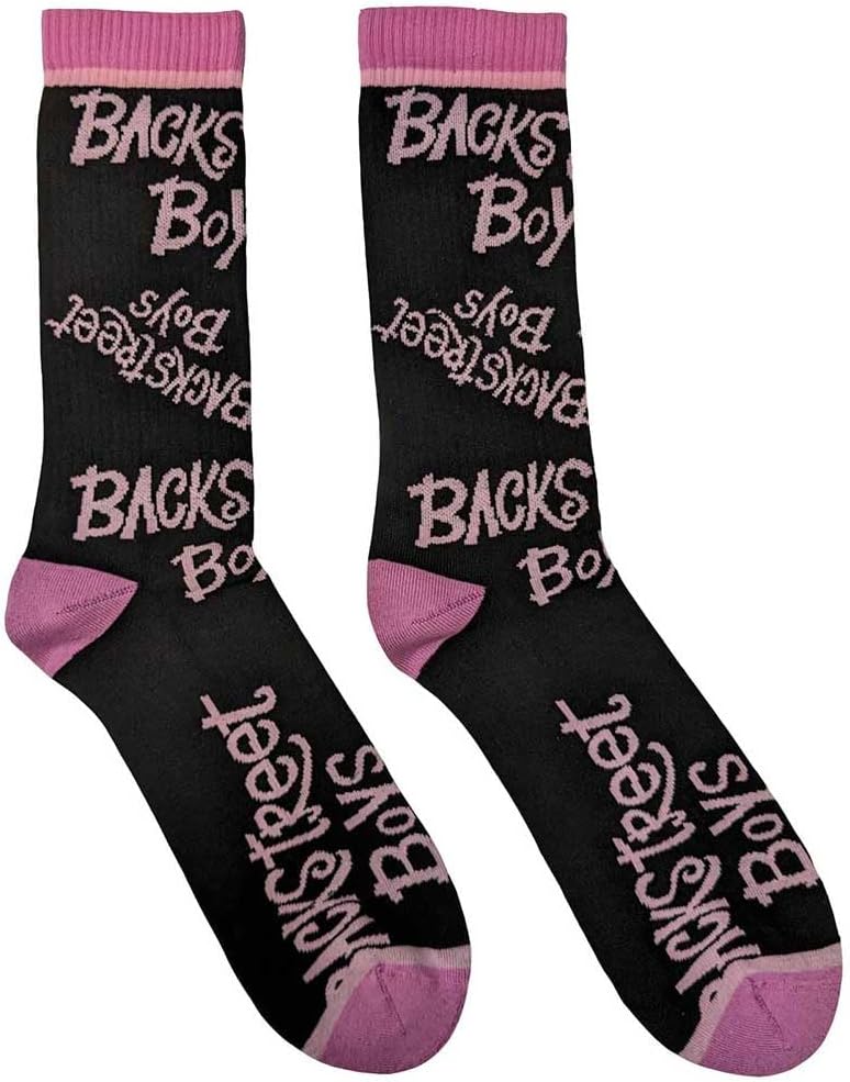 Backstreet Boys Logo Repeat (US Men's Shoe Size 8-12) Socks Black