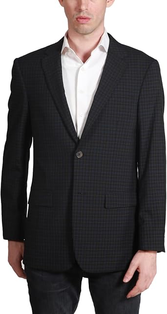 Adam Baker Mens Single Breasted Classic Fit 100% Luxury Lambs Wool Blazer/Sport Coat