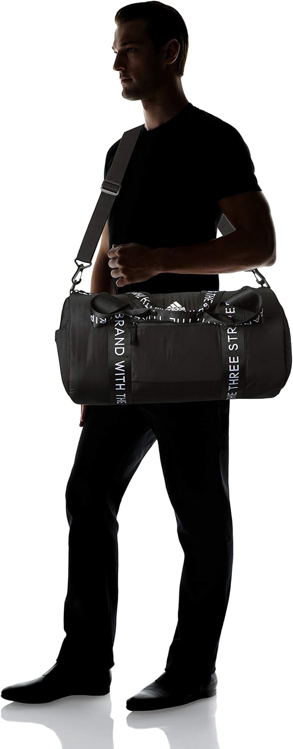 adidas Women's VFA Roll Duffel Bag, Black/White, ONE SIZE