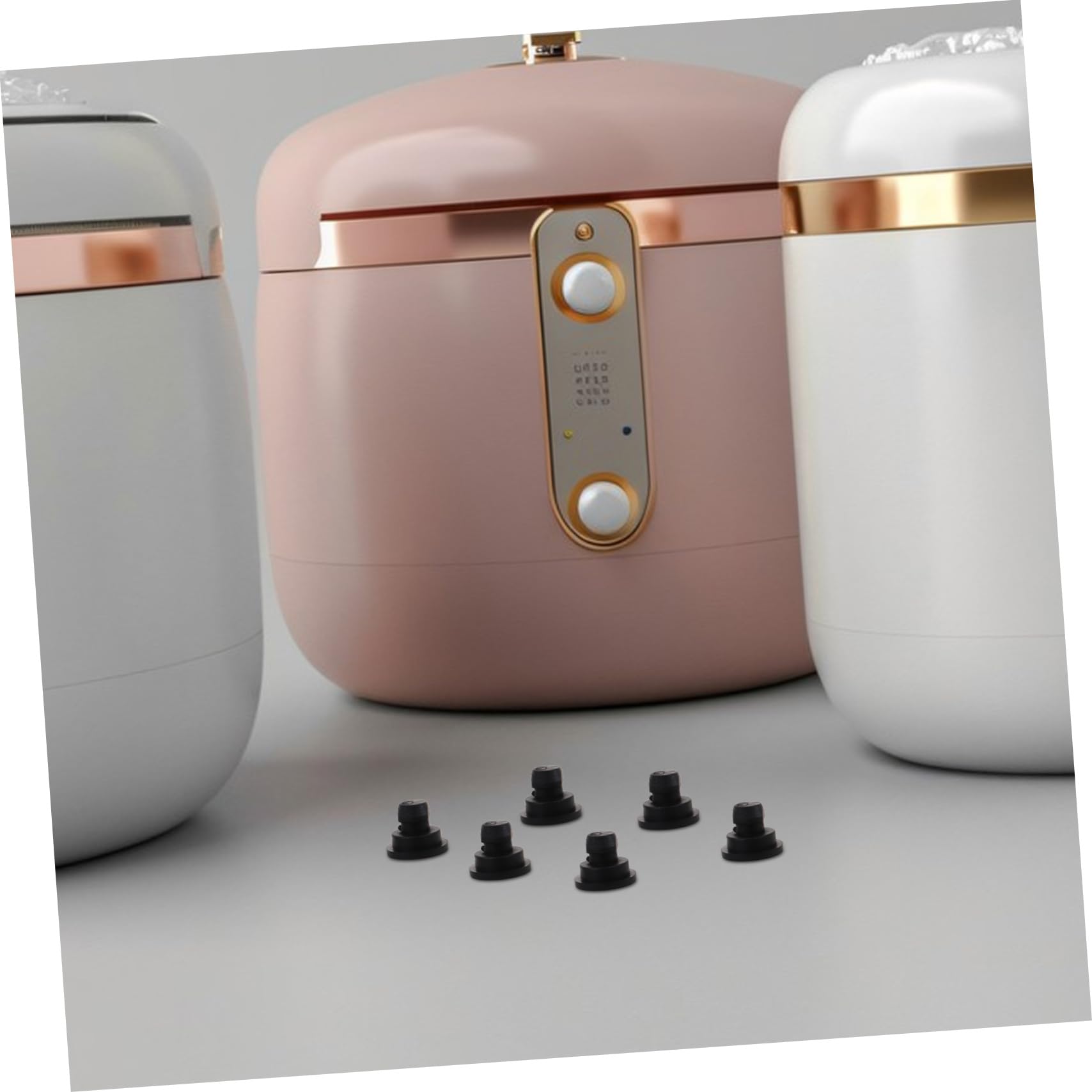 FUNOMOCYA 10pcs Rice Cooker Feet Bumpers Replacement for Rice Maker Anti Slip Black Rubber Feet