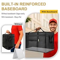 Vista 231 de Bodaon Paquete de 1 bolsas de compras reutilizables aisladas, bolsa enfriadora de picnic XL con cremallera superior para frío, bolsa aislada