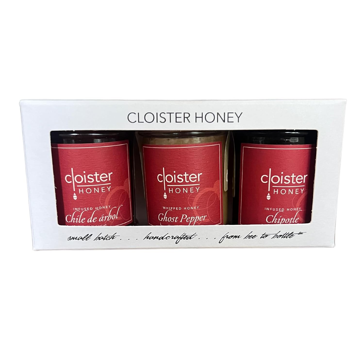 Cloister Honey Trios - Tea Lovers (3 x 3 oz) | Hand Crafted | Raw Artisan Honey | 100% Pure, Raw & Unfiltered | All Natural | Made in USA |