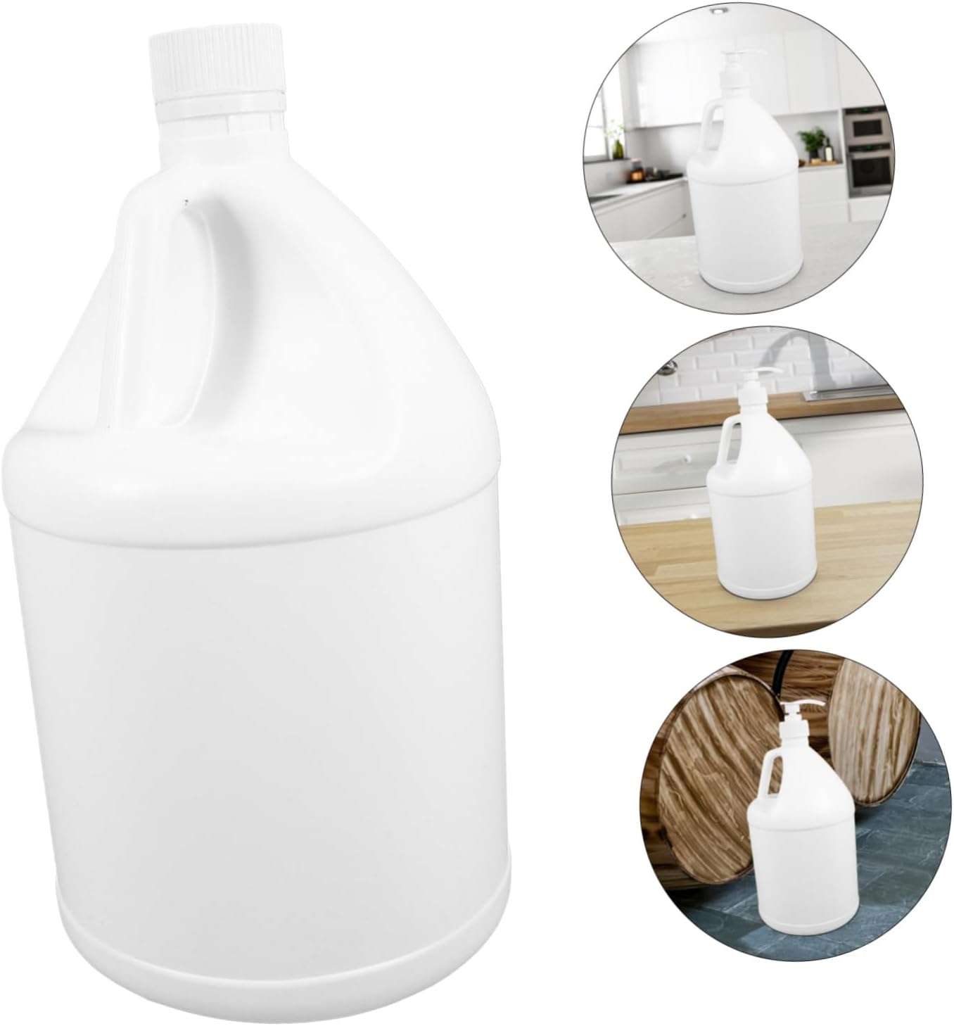 Alipis Plastic Jug Pump Dispenser White Food-Grade Container Ergonomic Handle for for Laundry Soap