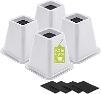 Vista 22 de Paquete de 12 elevadores de muebles de 1 pulgada, elevadores de cama ajustables resistentes para mesa, escritorio, sofá, gabinete, marco de cama