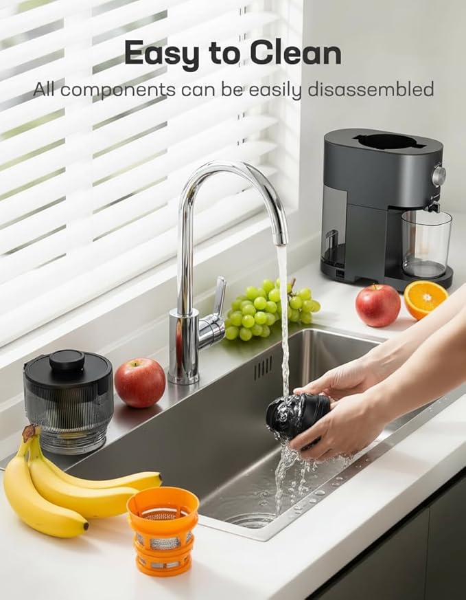 Extractor Jugos Prensado Frío Boca Ancha 5.4" 120V 100W miniatura 6