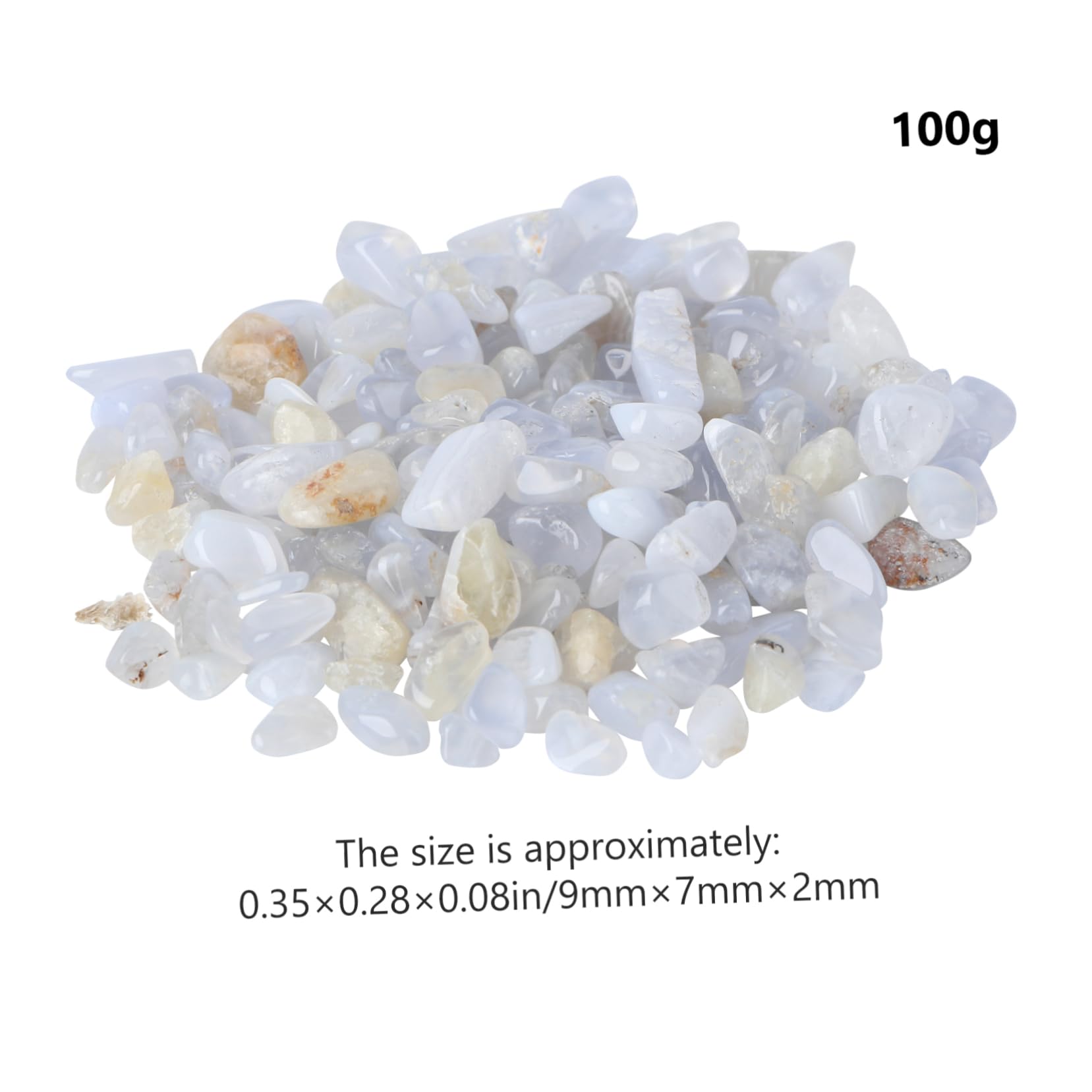 HANABASS Blue Chalcedony Gravel 100g Fish Tank Decorative Gravel Stones for Aquarium