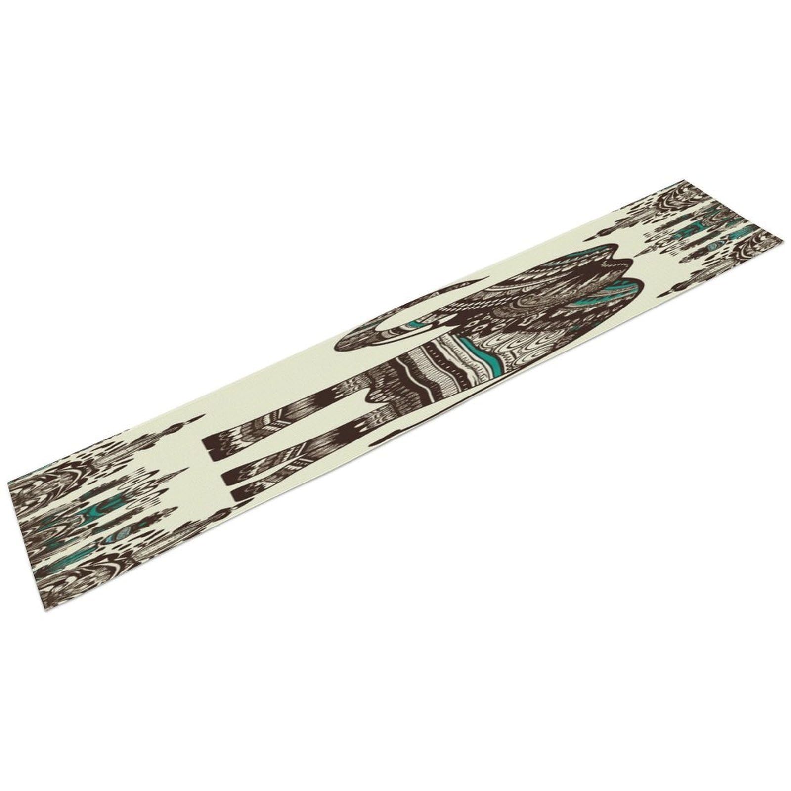 Bohemian Elephant Pattern Table Runner 13" X 72" Exquisite Linen Table Runner Wrinkle Resistant Farmhouse Rustic Table Runners Seasonal Table Decoration for Kitchen Dining Home Party