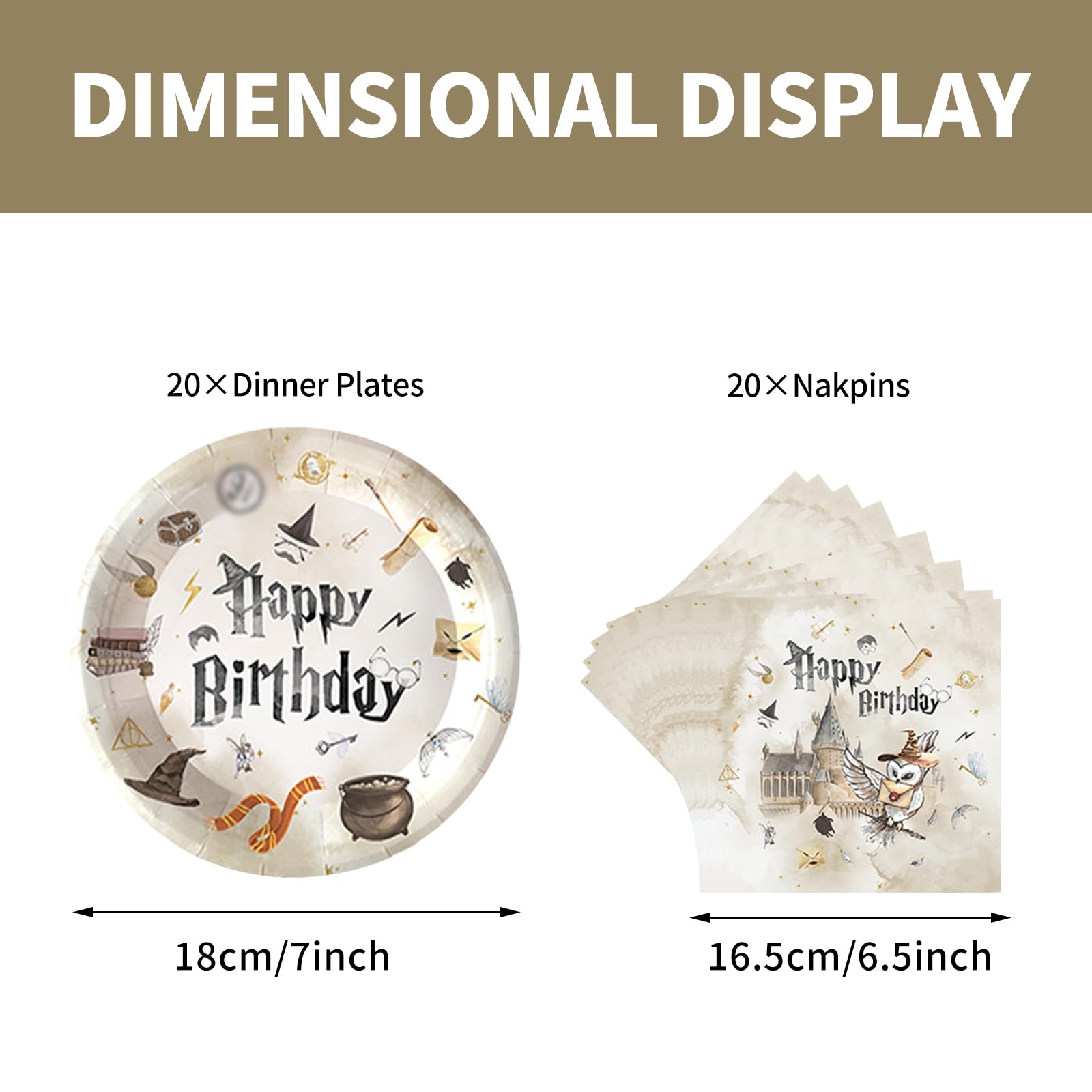 Set Stoviglie Harry Potter 82 Pezzi - Piatti, Bicchieri, Tovaglioli E Tovaglia, Per Feste - Foto 11