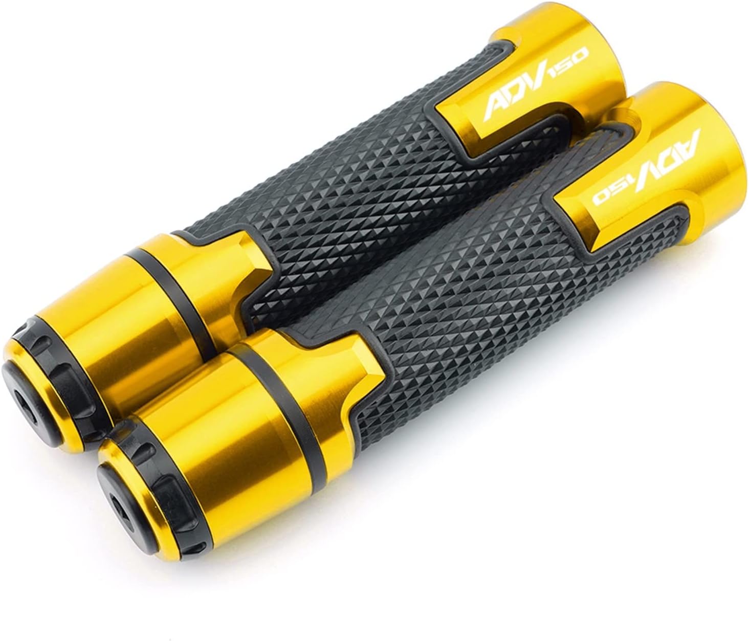 for Honda ADV150 ADV 150 2014-2018 2019 2020 2021 Motorcycle Handlebar Grips 7/8" 22mm Anti Skid Rubber Grips Caps Plugs Handle Bar Ends (Color : Gold)