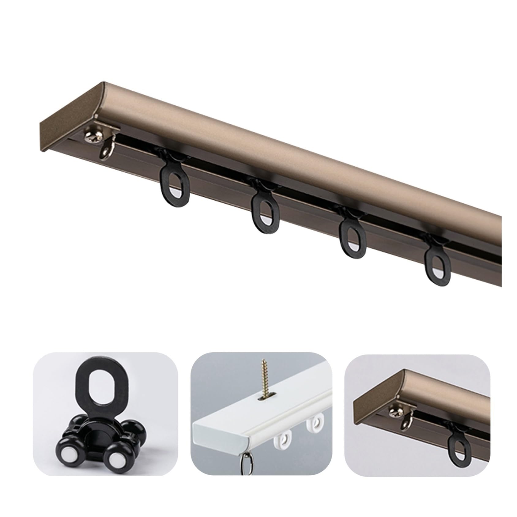 Rail de plafond coulissant pour cloison de séparation de pièce en aluminium