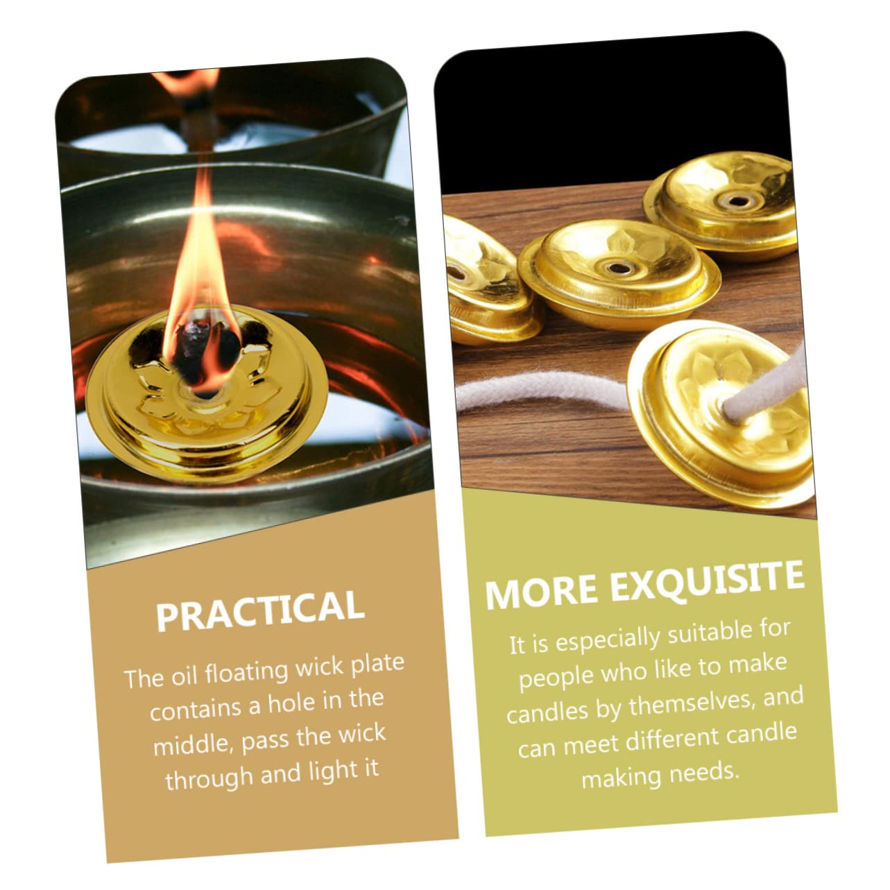 Cabilock Craftsmanship Floating Oil Lamp Wicks DIY Lamp Burner Wick Holder