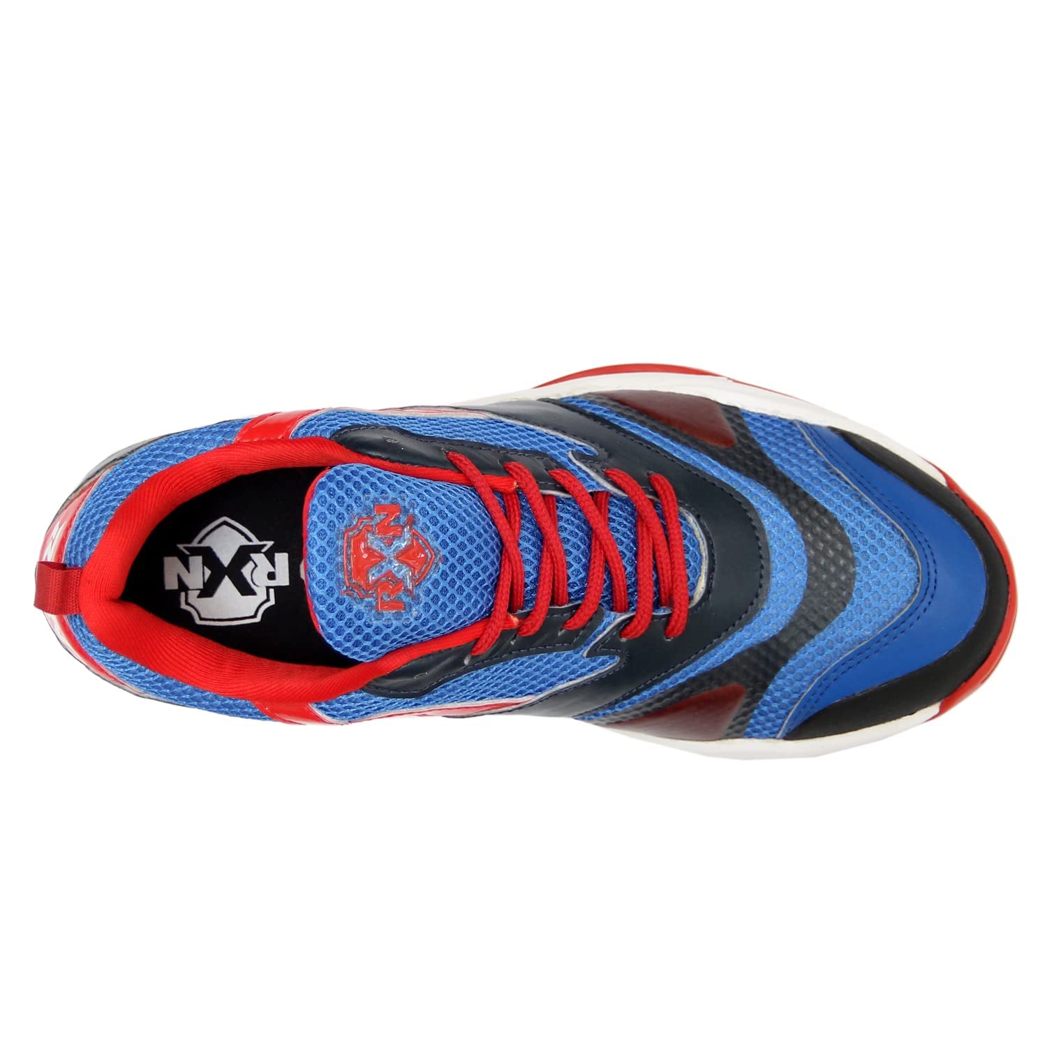 RXN Supercourt high Performance Lawn Tennis Shoe (Red/Blue, Numeric_2) 2