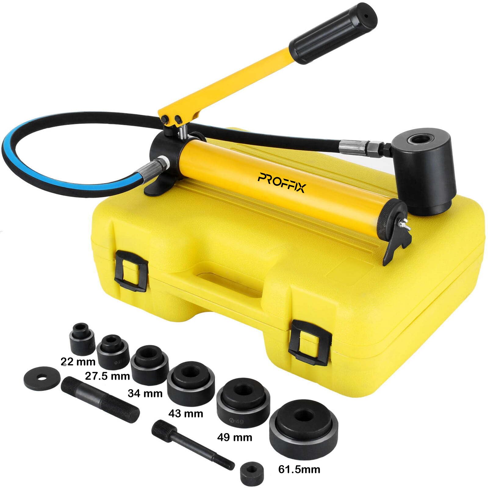 Tech Trendz PROFFIX 8 Ton Hydraulic Knockout Hole Punch with carry