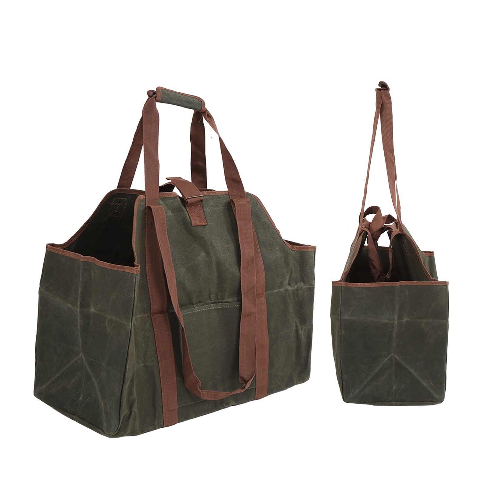 Borsa per Il Trasporto di Legna da ardere in Tela Extra Large, Resistente agli Strappi, Portatile.