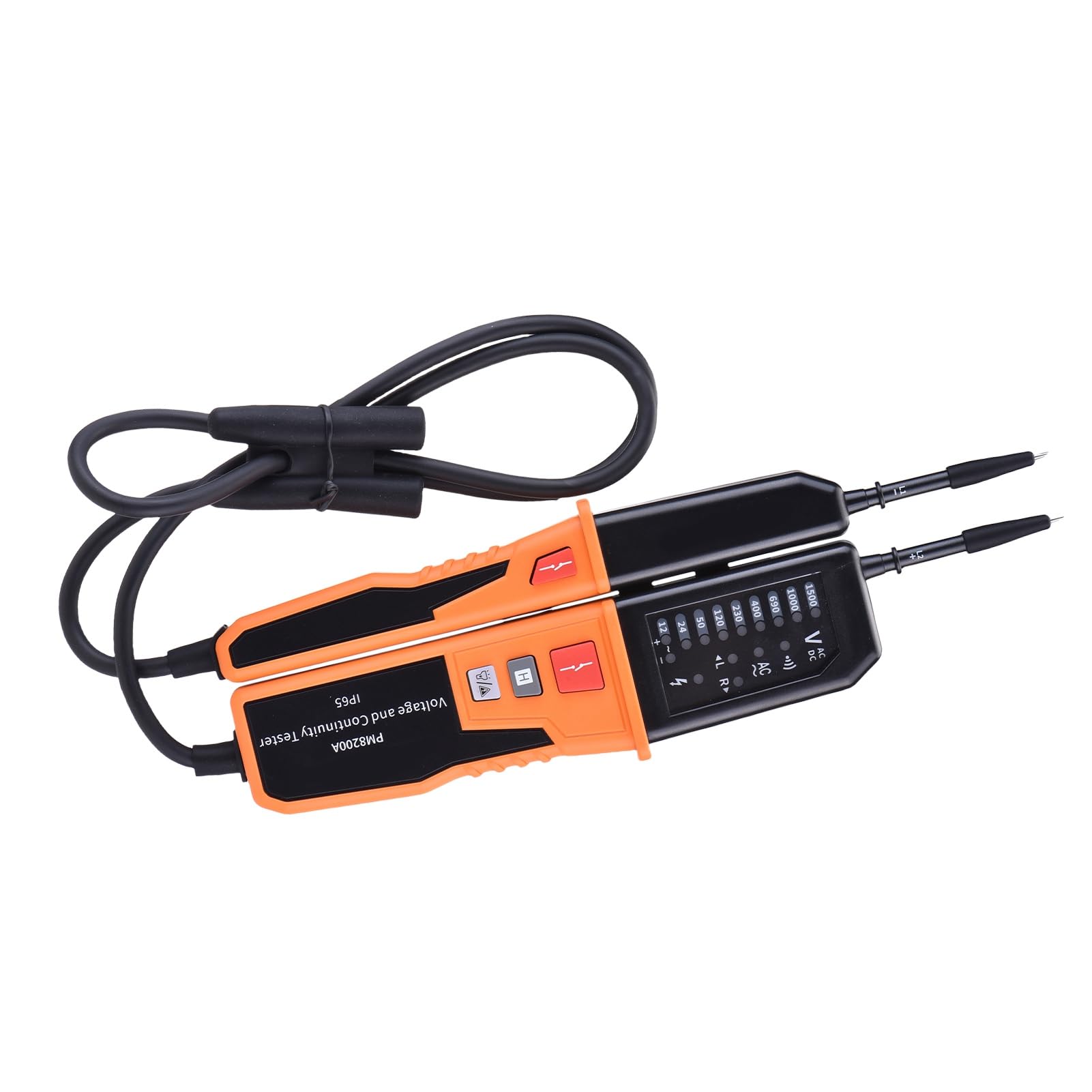 Demeras Probador de Voltaje Detector de Voltaje CA CC Multifuncional con Clasificación IP65 para Electricistas y Uso Doméstico 2 Unidades