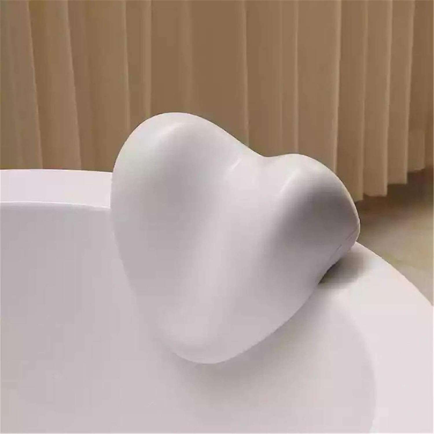 yaoqijie SPA Bath Pillow Pillows Bathtub Cushion U-Shape Soft Waterproof Headrest Bath Pillow for Support Neck Bathroom Accessories Lasting (Color : White)